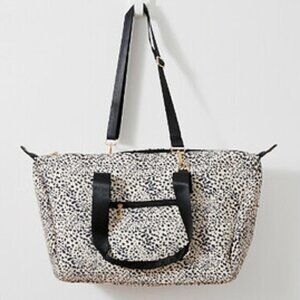Mali + Lili Signature Leopard Print Weekender Bag, NWT
